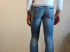 crossdresser in tight ripped jeans
