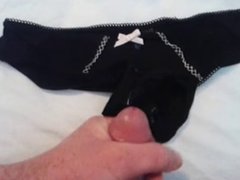 Cum over wife's panties 4