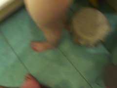 Blonde teen fucked in the shower