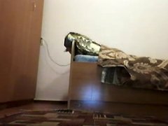 crazy Russian guy hard fucks himself