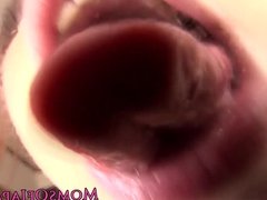 Cum hungry Japanese mom Hina Akiyoshi tastes two cum loads