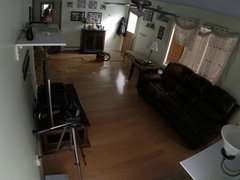 Cleaning the floors - naked, caged and plugged (time-lapse)