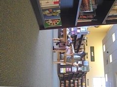 Candid Sexy Asian Feet Shoeplay Dangling at Bookstore