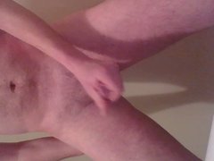 From soft to cum. Young man with nice ass