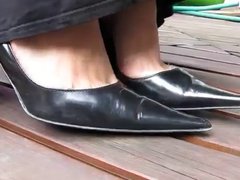 Sexy MILFY feet in black heels 