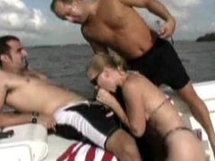 Blowjob and facial on a boat