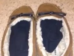 Sniffing and Cumming in NOT my sister's Moccasins