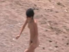 Skinny teen at the beach