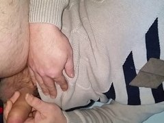 jerking and playing foreskin