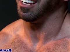 Muscular hunk banging a hairy male stripper