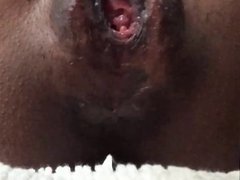 black chick POV squirt