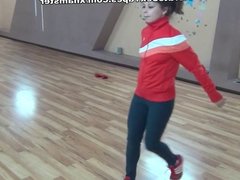 Sexy amateur girlfriend fucked in the dance studio heavily