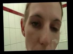 head in pubic bathroom.and nude in pubic