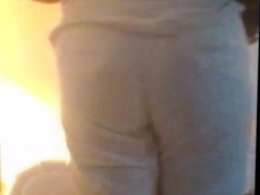Cougar Booty In White Scrub Pants