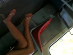 Nice legs in a tram 