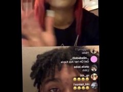 red mulatto shows and plays with pussy on g live