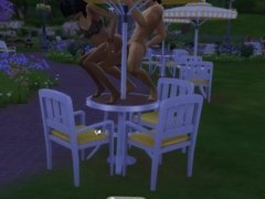 'Fucking in the park with a very delicious brunette. [Sims 4]'