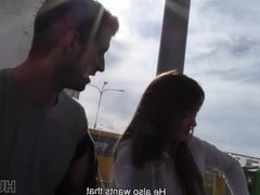 'HUNT4K. Gentleman finds poor girl on bus station and bangs her hard'
