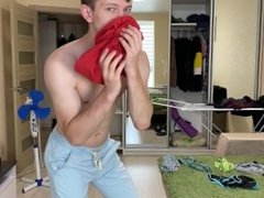 Teen Boy trying to hide Monster Cock ( 23 CM ) in Tight Pants from his Daddy / Unncut / Big Dick /