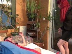 LaCochonne - Eva Lange Tattooed French Redhead Wakes Up Lover And Fucks Him Hard - AMATEUREURO