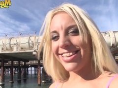 ChicasLoca - Blondie Fresser Voluptuous Argentinian Slut Fucked In Both Holes At The Beach