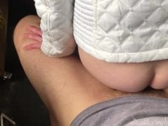 Snow Bunny Sits on Daddy's Lap and Makes Him Cum Twice in Her Tight Grippy Pussy
