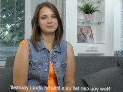 Virgin casting and masturbation of chubby Sandra Bulka