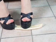 Shoejob, Footjob, Condom Blowjob & Banana Crush