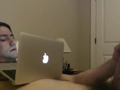 No Lube Necessary-Boy Jerks Big Cock to Porn
