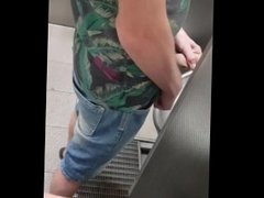 public toilet jerk and wank with a hot guy! huge dick!