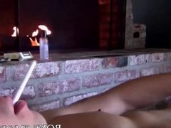 Athletic amateur Austin Ried smokes cigars and masturbates