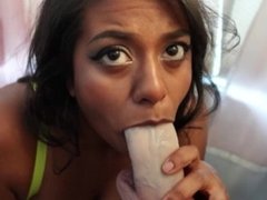 HOT INDIAN BABE CRIES DEEPTHROATING PRACTICE