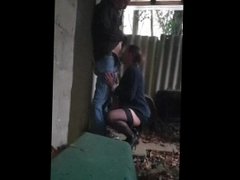 Getting blowjob outdoor