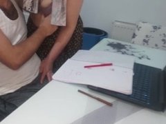My Stepmother Gives Me Oral Sex While Studying