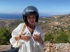 pick up pretty girl on motorbike for fucking tight pussy