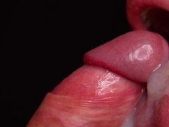 CLOSE UP: Best Wet BLOWJOB in the WORLD Right NOW, All Cum on Tongue, ASMR Sucking Dick 4K