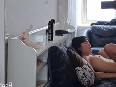 POV fucking a cute Asian teen on her period, she loves how it hurts - Real Sex with Baebi Hel