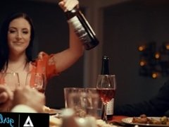 GIRLSWAY - Lonely Woman Cheats On Her Husband With His Boss' Wife Angela White During Couple Dinner