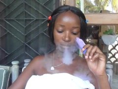 Ebony Pearl Stacy Smoking