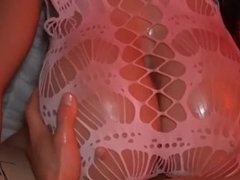 Super Wet TITFUCK In Sexy Lingerie, Oil, Bouncing Tits & Cumshot