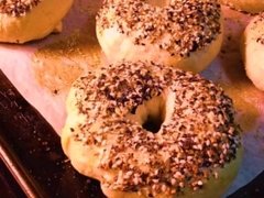 Jerk off while loving my Homemade warm bagels