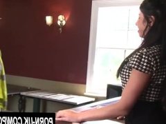 Porn UK - Horny UK Waitress Gina Jameson Takes Dick on Duty
