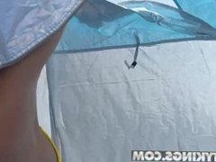 REALITY KINGS - James Helps Armani Black Pitch Her Tent And Gets Rewarded With Her Tight Pussy