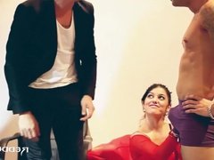 Sexy brunette fucking in public TV program MHYV - Ana Marco