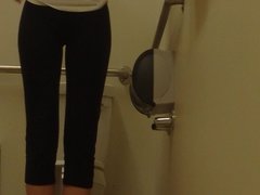 Hidden cam - teen in bathroom