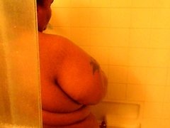 bbw ebony shower