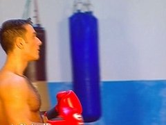 Boxer bent over and fucked by trainer