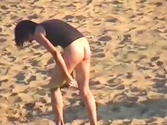 Changing at the beach