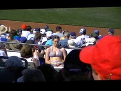 Bikini top Teen at Baseball Game