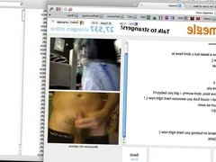 Real Omegle Teen Rubs Pussy for Me